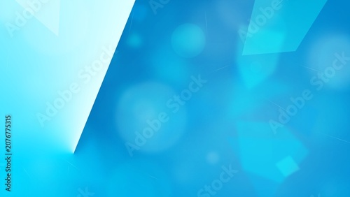 Abstract Light Refraction with Soft Blue Gradient and Bokeh Background