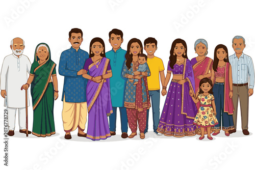Indian Traditional Attire Character Collection for Design