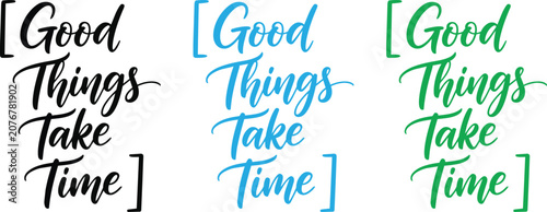 Fotografie Inspirational quote variations in three colors