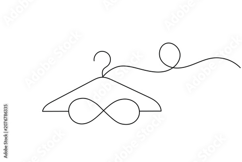Hanger infinity concept vector illustration continuous line drawing