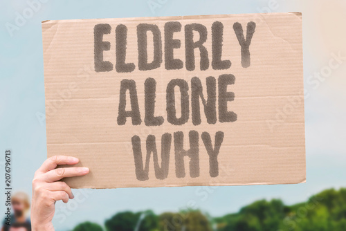 Tableau sur toile "Elderly alone why" Questioning the fate of childless elders
