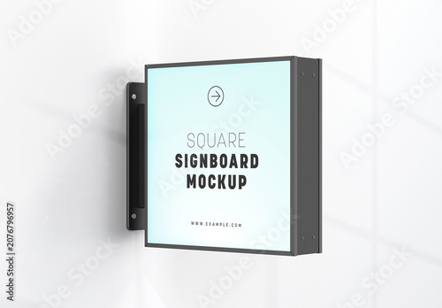 Square Signboard Mockup