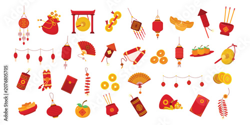Chinese New Year Icons Illustration Collection