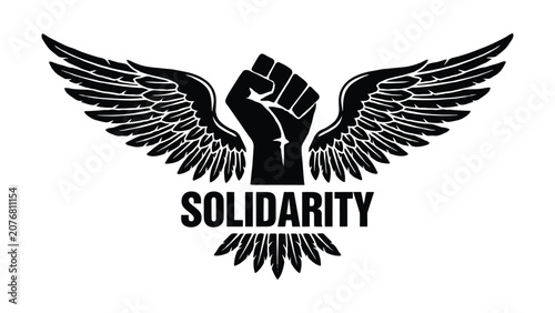 Photos Solidarity with wings and fist protest activism
