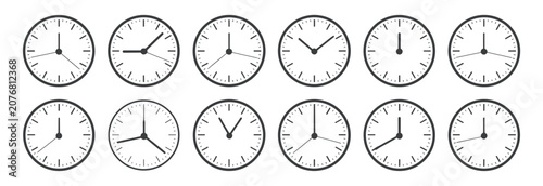 Foto Time Displayed on Clocks
