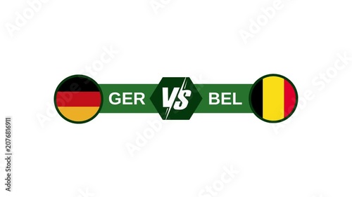 Germany vs Belgium Football Match Versus Screen Motion Graphic Banner