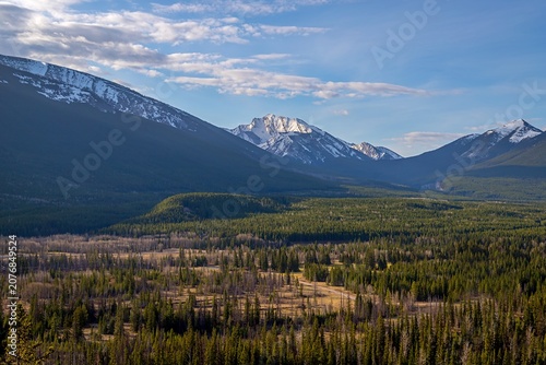 A Wide View of Kananaskis Country In The Summer