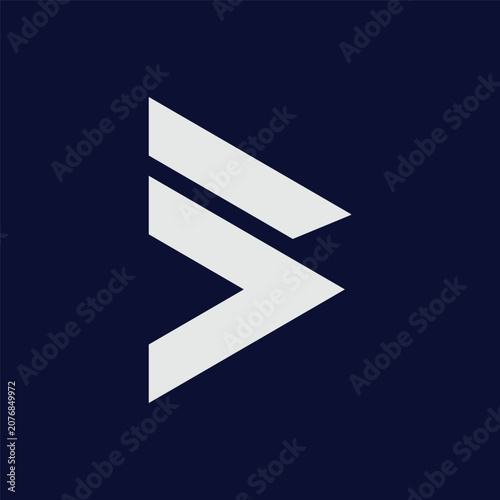 Minimal Geometric Letter S Arrow Logo Template, Modern Business Brand Identity Vector