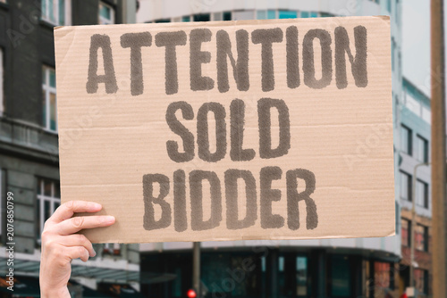 Photography "Attention sold bidder" User focus is auctioned to advertisers