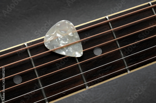 Fotografie Guitar Neck Closeup horizontal