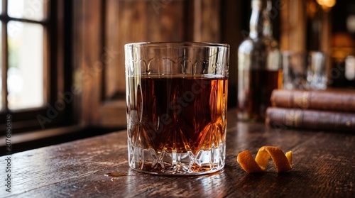 Traditional Dominican Aged Amber Rum in Crystal Glass