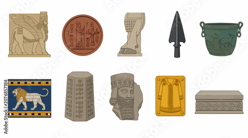 Konstfotografi Collection of ancient artifacts and historical objects.