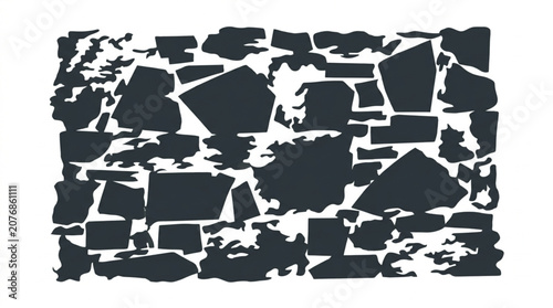 Abstract geometric shapes and organic blots collection