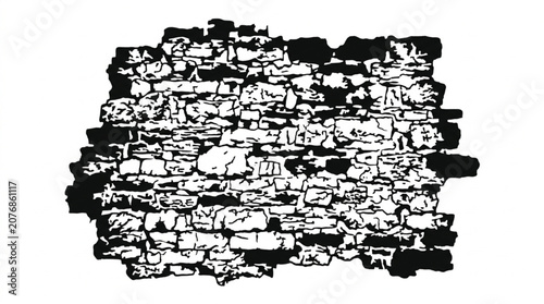 Old stone wall texture vector illustration