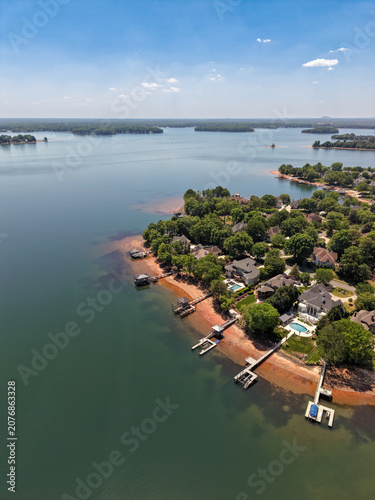 Majestic homes grace the shores of Lake Norman iun North Carolina