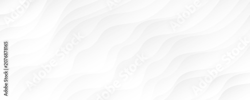 Fotografija Abstract white and light gray wave modern soft luxury texture with smooth and clean vector subtle background
