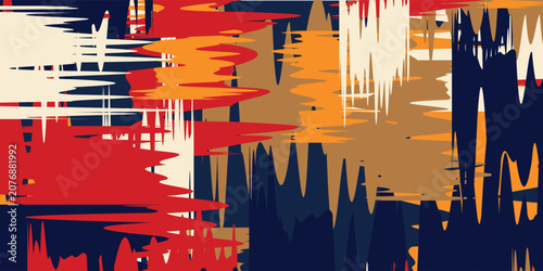 Vibrant abstract art with dynamic brushstroke patterns and rich color palette.