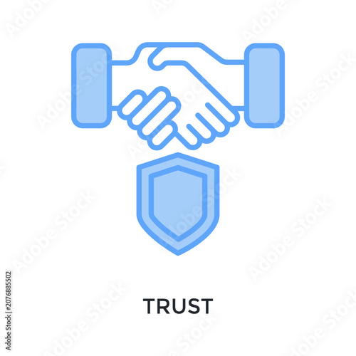 Fotografija Trust Icon Lineal Blue Style
