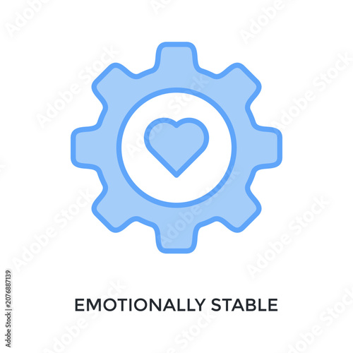 Fotografi Emotionally Stable Icon Lineal Blue Style
