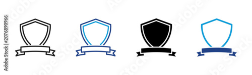 Photos Top Shield Web icon with multiple style collection