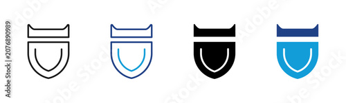 Fotografie Elite Shield Web icon with multiple style collection
