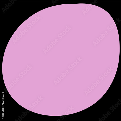 Pink round circle doodle illustration