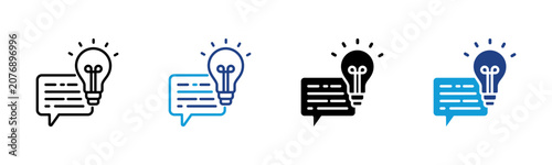 Suggestion Web icon with multiple style collection
