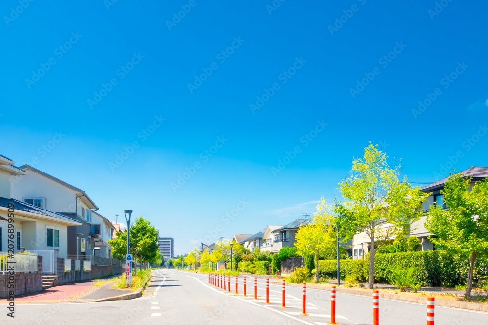 Fototapeta premium 青空の住宅街
