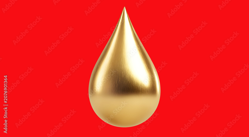 Fototapeta premium Drop of liquid, liquid glass, lava, fire, golden liquid, champagne. Texture, magma, amber, volcano. Beautiful background for designers, advertising, IT.