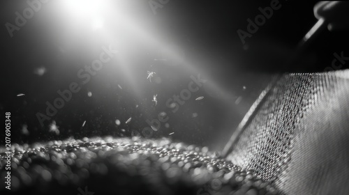 Abstract grayscale image of material and light conceptual design