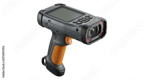 Industrial handheld barcode scanner and data terminal.