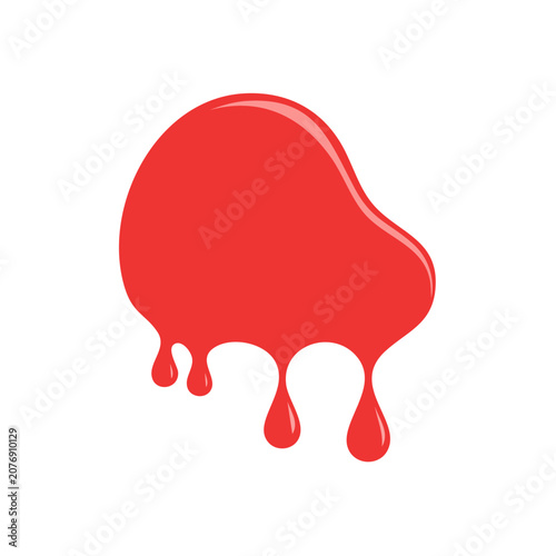 Red paint drip vector illustration