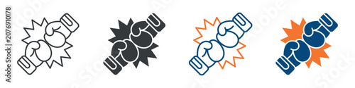 Foto Rivalry Icon Set Multiple Style Collection