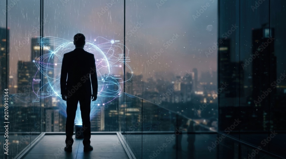 Fototapeta premium AI Productivity Tools Empowering Business Leaders For Smarter Future Work Solutions