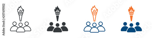 Foto Contestant Icon Set Multiple Style Collection