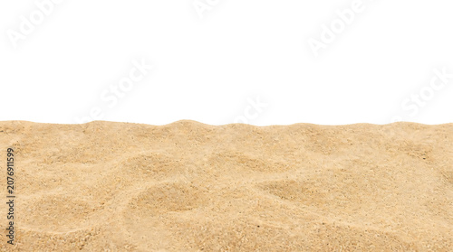 Sand beach or desert isolated on transparent background, cut out
