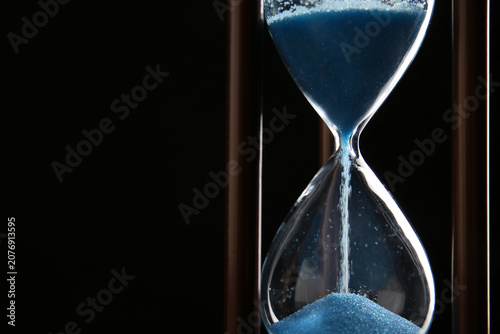 Crystal hourglass with blue...