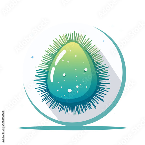 Flat vector illustration of a sea urchin