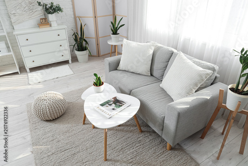 Interior of light living ro...