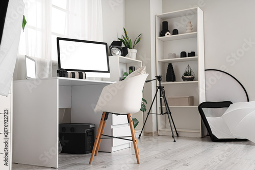 Interior of light office wi...