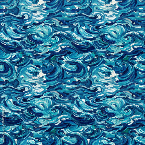 Abstract blue water swirls pattern texture.