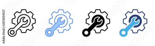 Optimization icon set multiple style collection