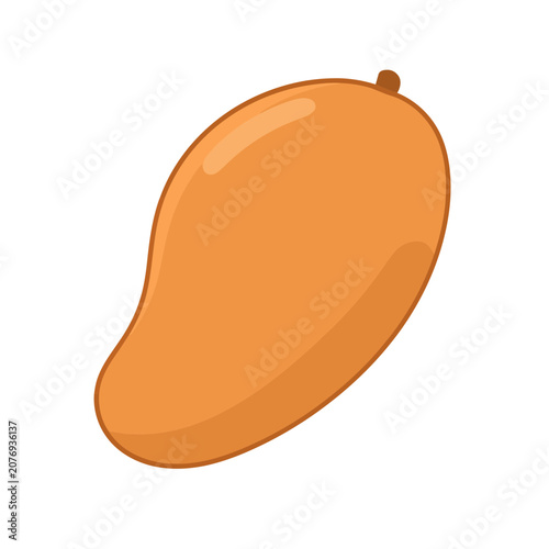Flat illustration of a mango fruit