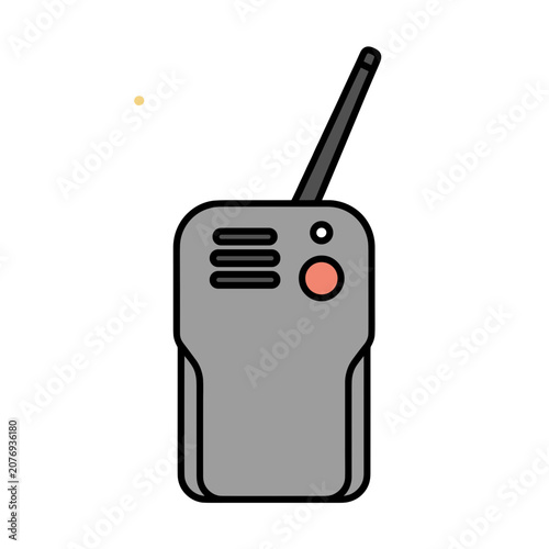 Flat vector icon of a walkie talkie