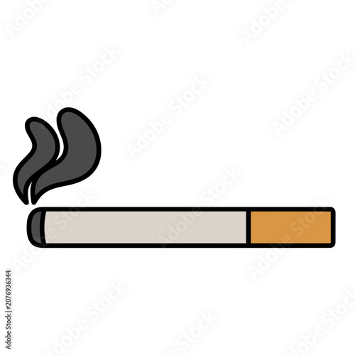 Smoking cigarette flat vector icon