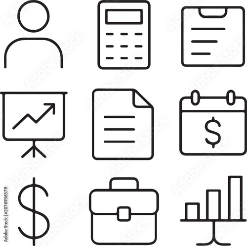 set of icons for web
business and finance icons set
business icon set