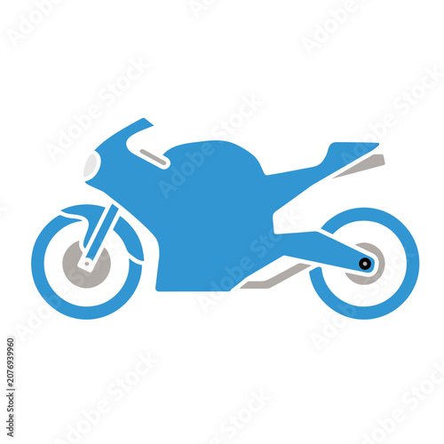 Blue sport motorcycle vector illustration
