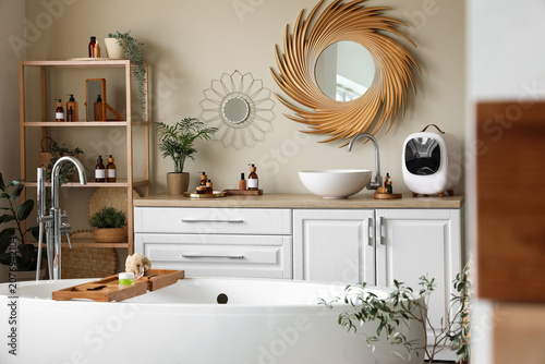 Interior of stylish bathroo...