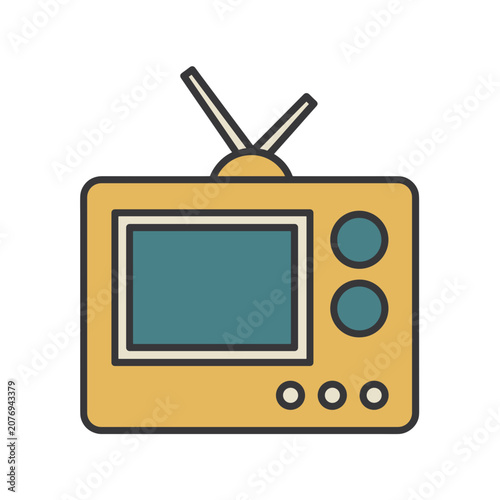 Retro Television Vector Illustration