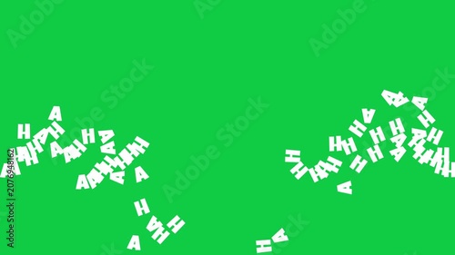 Haha Overlay Streaming on Green Screen Background, Seamless Loop